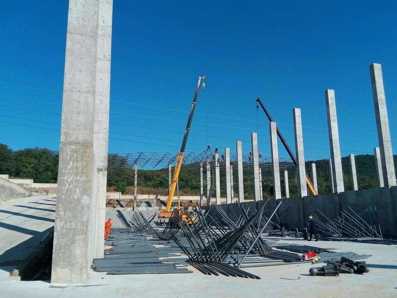 赣州威海搅拌站网架